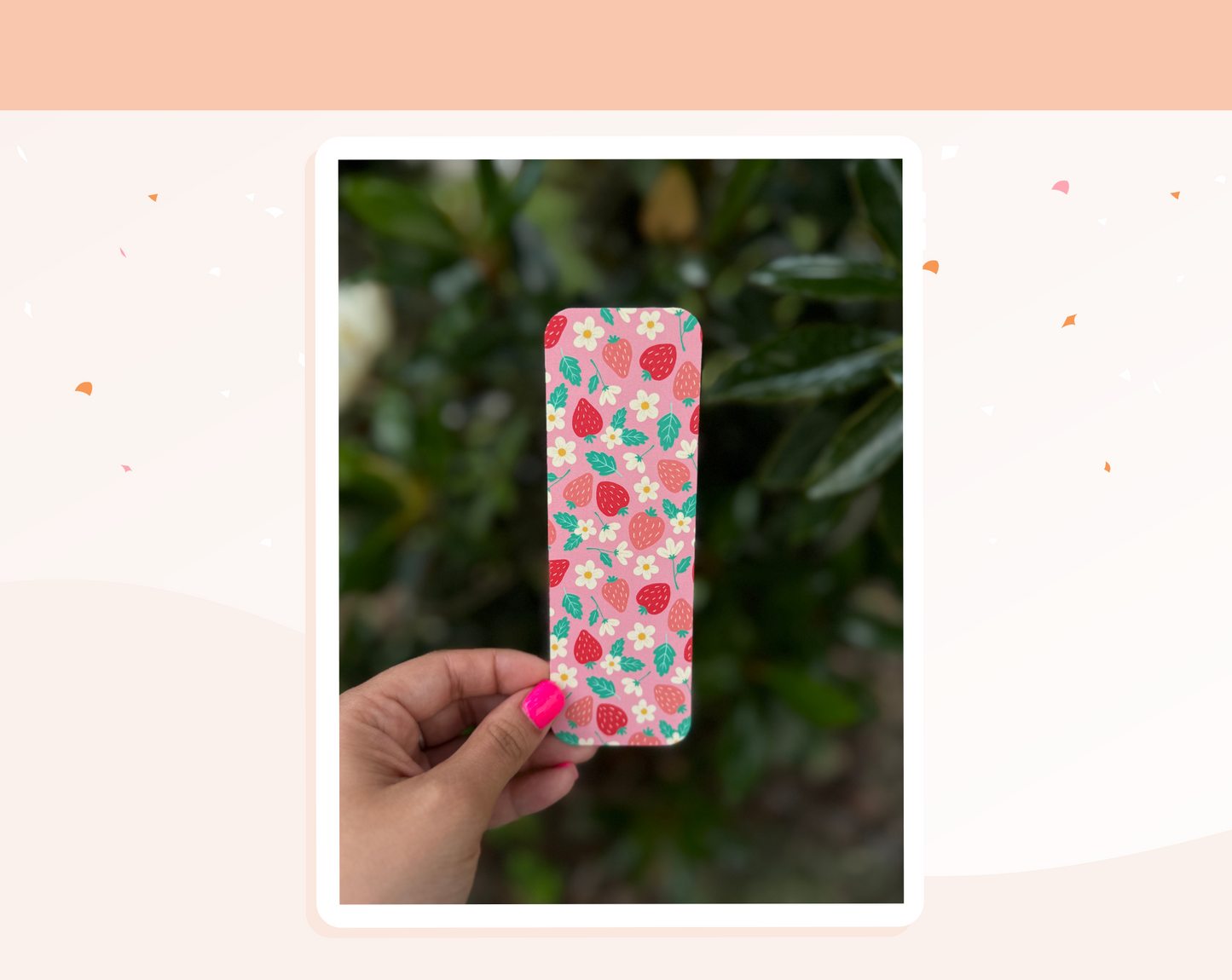 Strawberry Soft Touch Bookmark