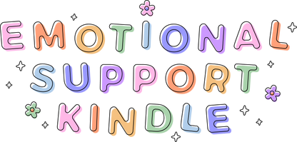 Emotional Support Kindle Clear Sticker